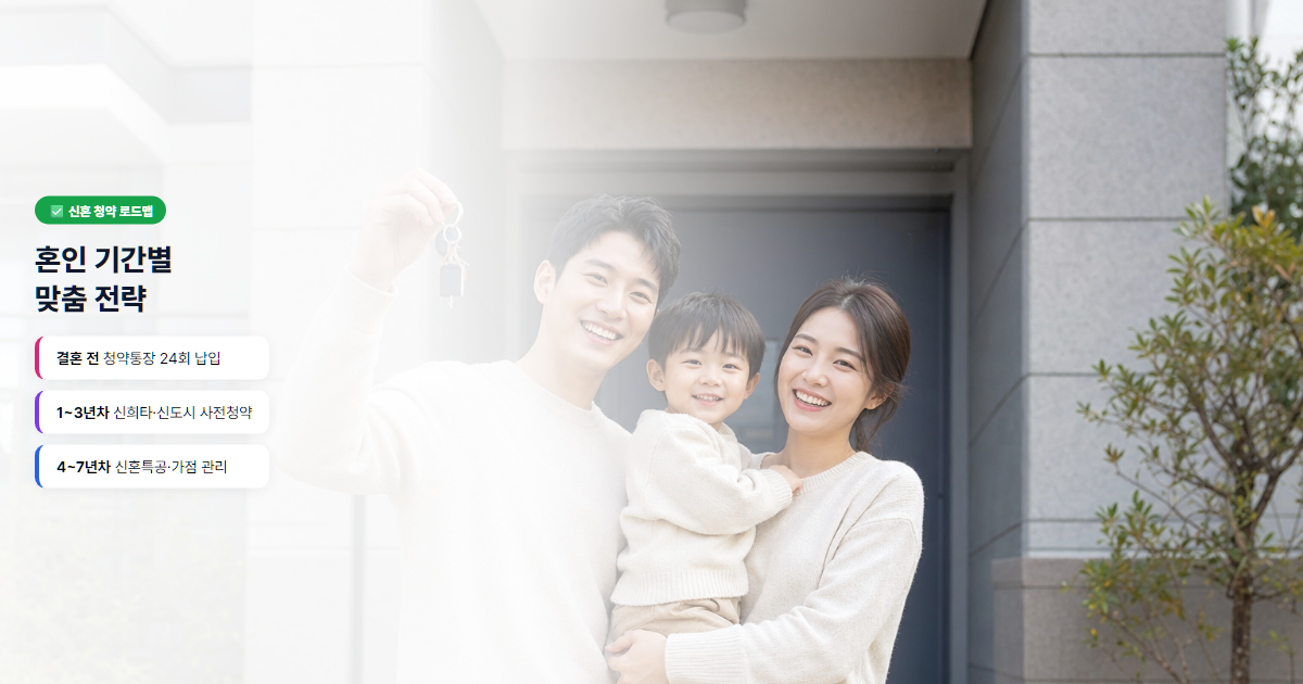 청약 당첨된 행복한 신혼부부