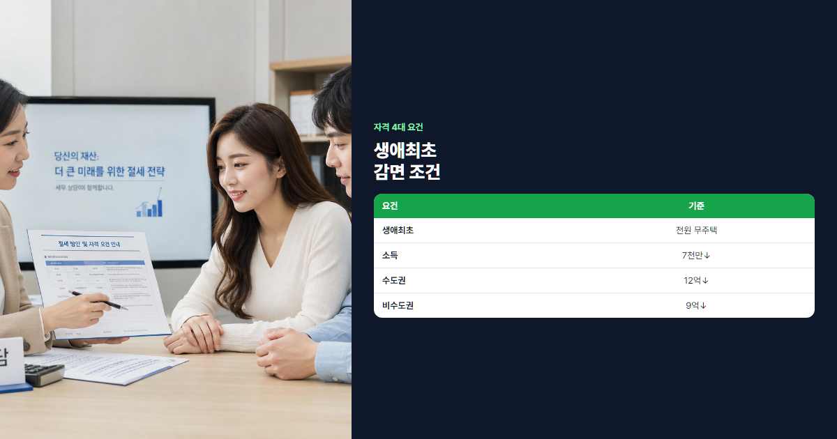 생애최초 감면 자격 상담받는 부부
