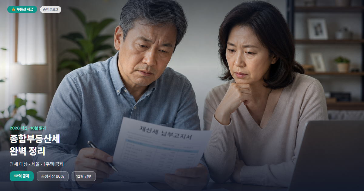 종부세 다시 오를까? 60%→80% 공정시장가액비율 인상 시나리오 완벽 정리 (10조원 시대)