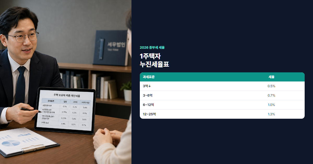 종부세 세율 설명받는 상담자