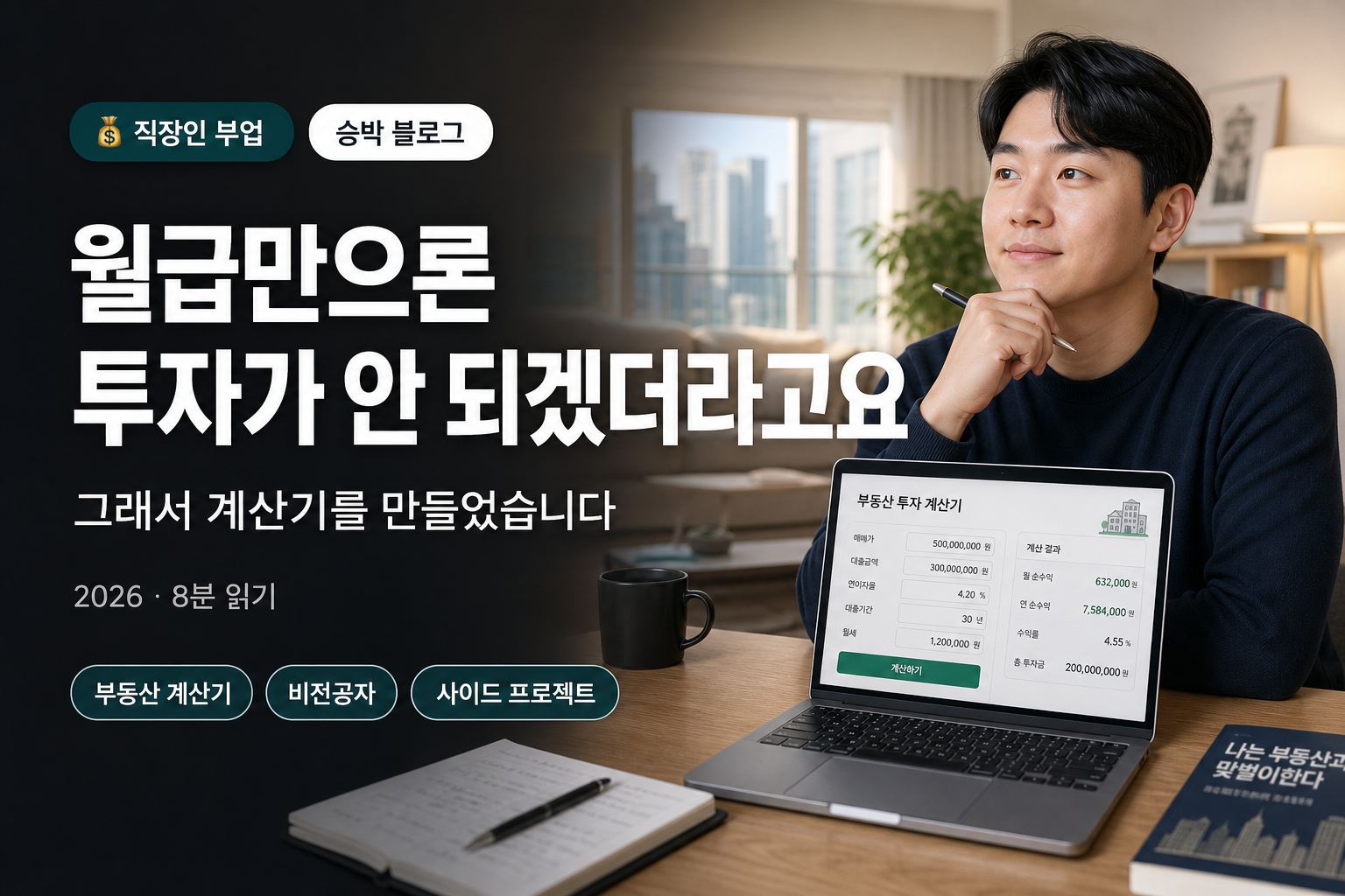 월급만으론 투자가 안 되겠더라고요 — 그래서 계산기를 만들었습니다