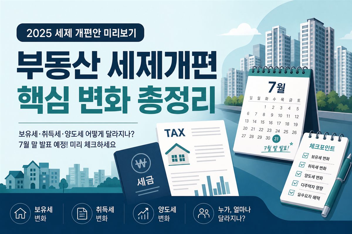7월 부동산 세제개편 미리보기 — 무주택자·1주택자·다주택자, 지금 뭘 준비해야 할까 (2026.7.27)