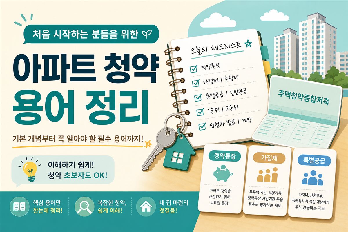청약 전에 꼭 알아야 할 필수 용어 10가지 — 무주택자를 위한 완전 정리 (2026)
